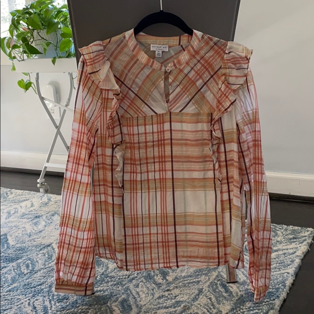 Anthropologie Plaid 80s Mom Shirt